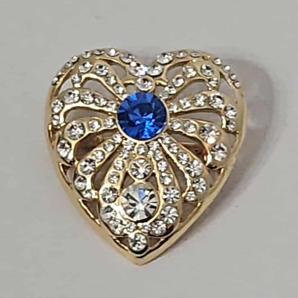 Goldtone Heart Sparkle & Shine